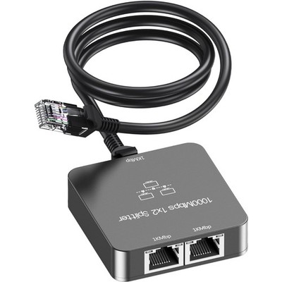 Ethernet Splitter 1 auf 2 Gigabit 1000Mbps mit Kabel für Computer Smart TV Sp...