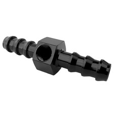 Aluminum Inline Fuel Pressure Gauge Adapter Barb Connector with 1/8" NPT 3/8"