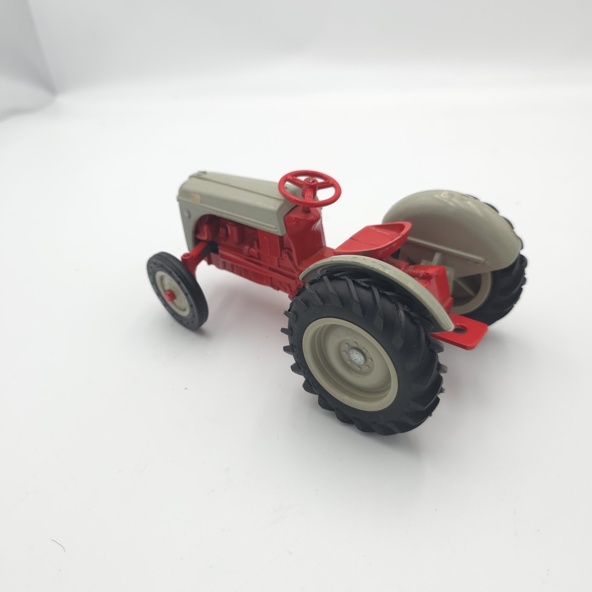 Vintage Ford Toy Tractor 7” Red & Gray Farm Tractor Diecast