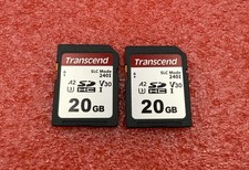 Transcend 20GB UHS-I U3 SD Class 10 Memory Card TS20GSDC240I Canon Nikon Sony