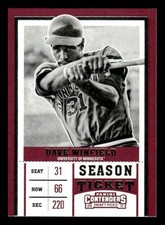 2017 Panini Contenders Draft Picks #7a Dave Winfield Minnesota Golden Gophers