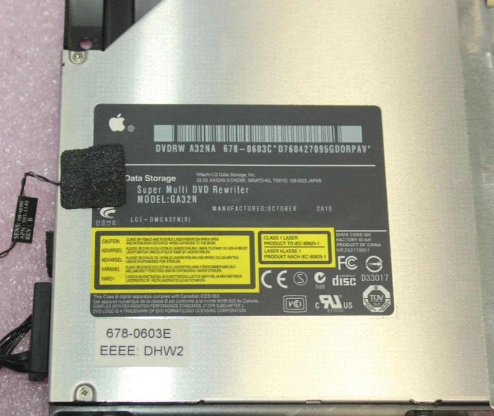 Genuine Apple iMac A1312 2011 DVD-RW Drive GA32N A32NA 678-0603C - Image 2 of 2