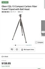 Oben CQL-13 Carbon Fiber Compact Travel Tripod w/ Ball Head — photo 4