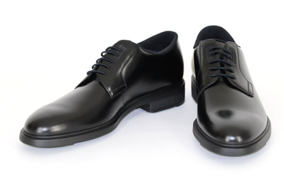 HUGO BOSS Schuhe, Mod. Firstclass_Derb_pl, Gr. 42 / UK 8, Made in Italy, Black