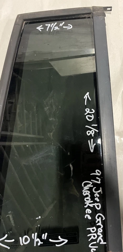 Jeep Grand Cherokee 1997-2004 ventana de ventilación de fábrica puerta trasera derecha ventilación vidrio Foto 4 de 4