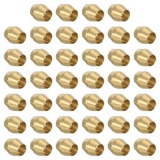 40 Pcs 1/8" ID  Brass Compression Sleeve Ferrules Brass Compression Fittings