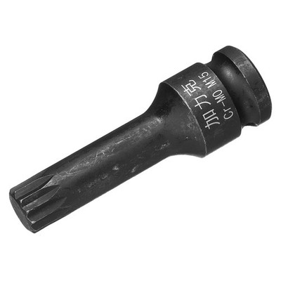 uxcell 1/2'' Drive x M15(15mm) Impact Triple Square Spline Bit Socket, M15 