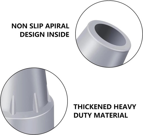 Crutch Tips, 4-Pack 7/8 Inch Upgrade Heavy Duty Rubber Accessories... - Picture 4 of 4