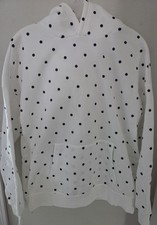 Women's Polka Dot Hooded Set Size Medium Black/white New