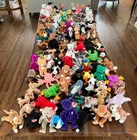 HUGE TY Vintage Beanie Babies Lot 100+ Princess Peace Valentino Claude Tags