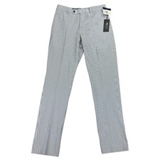 Tommy Hilfiger Mens TH Flex Modern Fit Seersucker Suit Pants Blue White 30x32