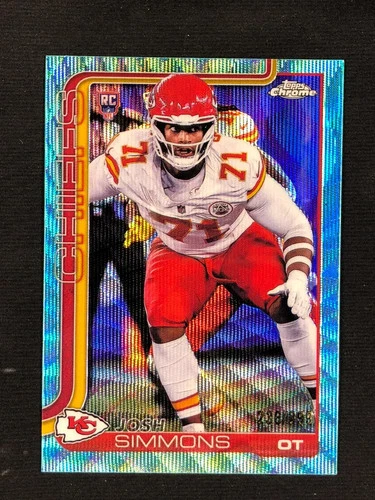 2025 Topps Chrome Teal Refractor Rookie RC #304 Josh Simmons /299 YT92