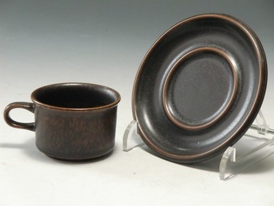 Ruska Arabia Finland Ulla Procopé Stoneware Mokkatasse + Unterteller G.Z
