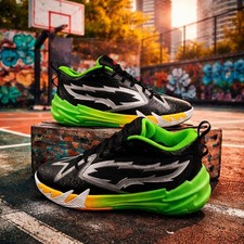 PUMA Scoot Zeros 2K Red Black Fluo Green 309841-01 Men  s Basketball Size 9.5