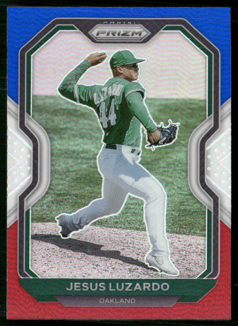 2021 Panini Prizm #83 Jesus Luzardo Red/White/Blue Prizm