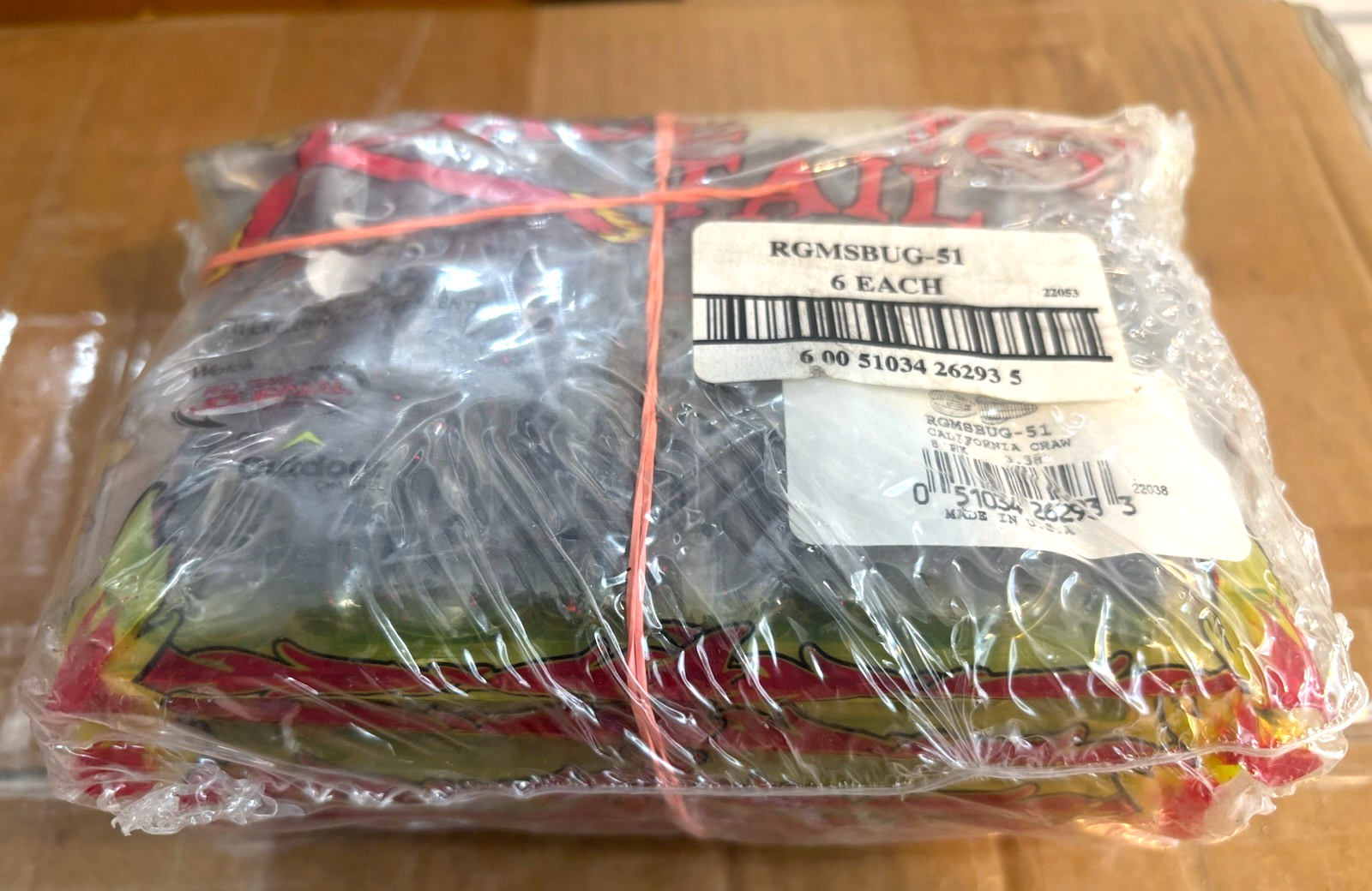 6 NEW Packs STRIKE KING 3.38" RAGE TAIL MID SIZE BUG Bulk CALIFORNIA CRAW $48 - Image 1