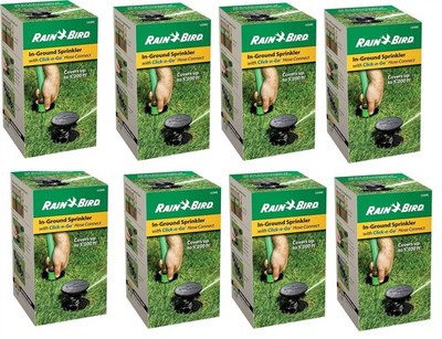 8 Pack Rain Bird LG3HE In-Ground Sprinkler with Click-n-Go Hose Connect 40Ft