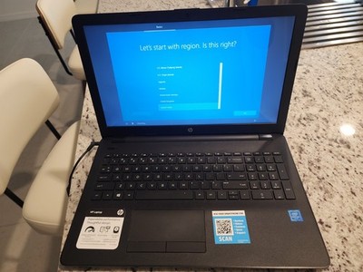HP 15-bs020wm Laptop Intel Pentium N3710 1.6GHz, 4GB charger RAM, 500GB HDD W10H