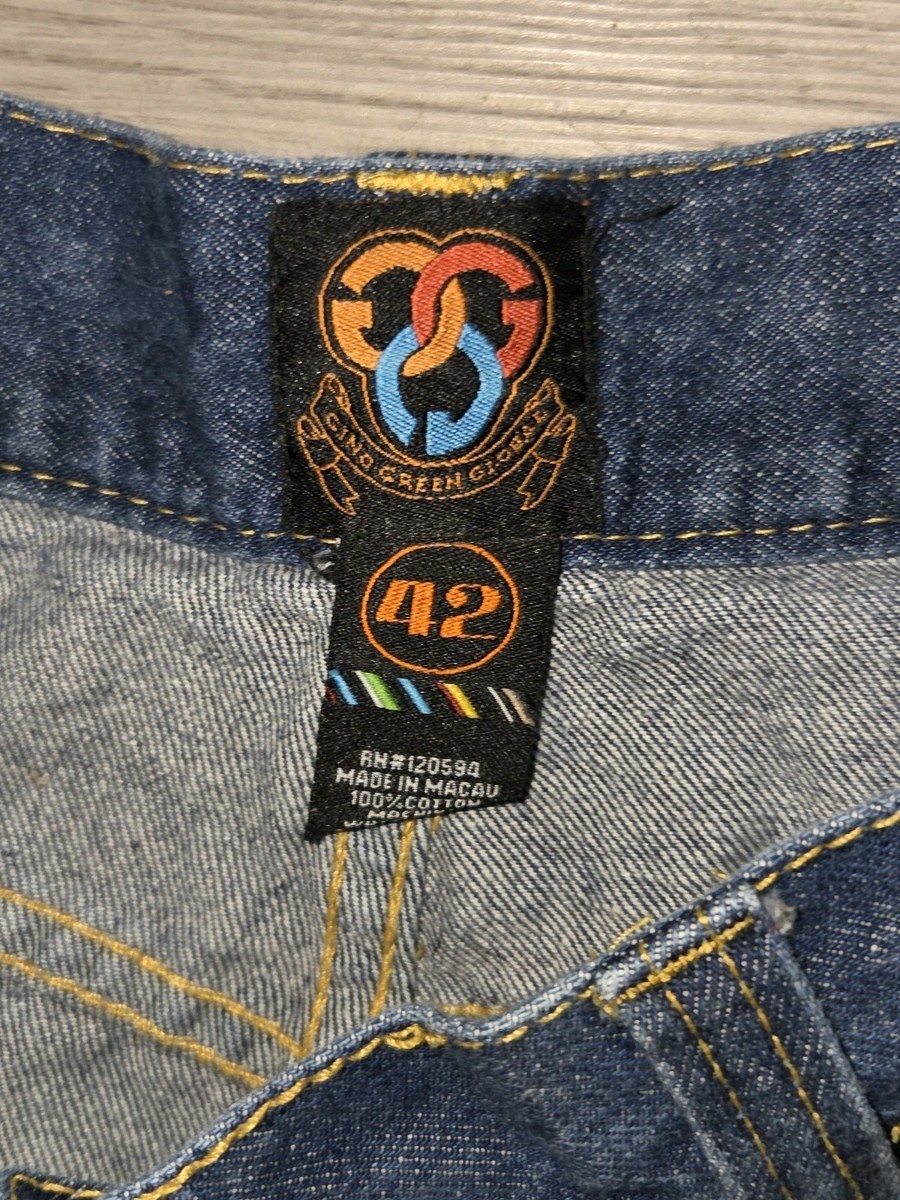 Vtg Y2K Gino Green Global 999 Baggy Hip Hop Jeans Mens 42 | eBay