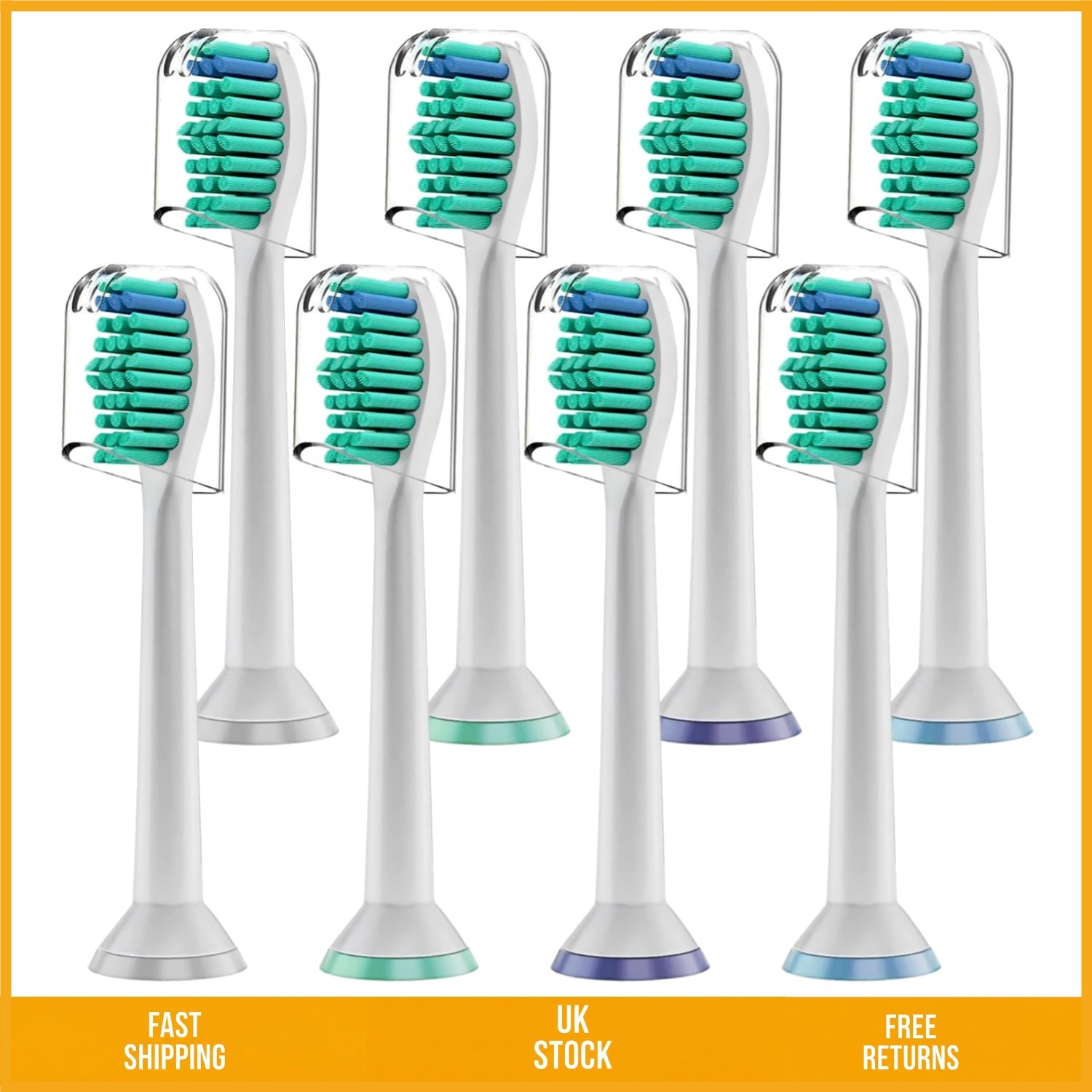 Replacement Electric Toothbrush Heads Compatible HX6/HX9 Series 8 Pack