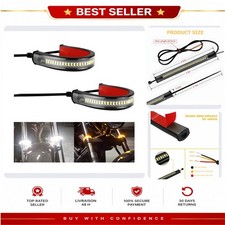 Motorcycle Led Turn Signal Lights 2pc White Amber Switchback Drl Motorcycle Led Turn Signal Lights 2pc White Amber Switchback Drl