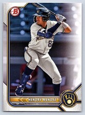 HENDRY MENDEZ  BREWERS  2022 BOWMAN DRAFT #BD-116
