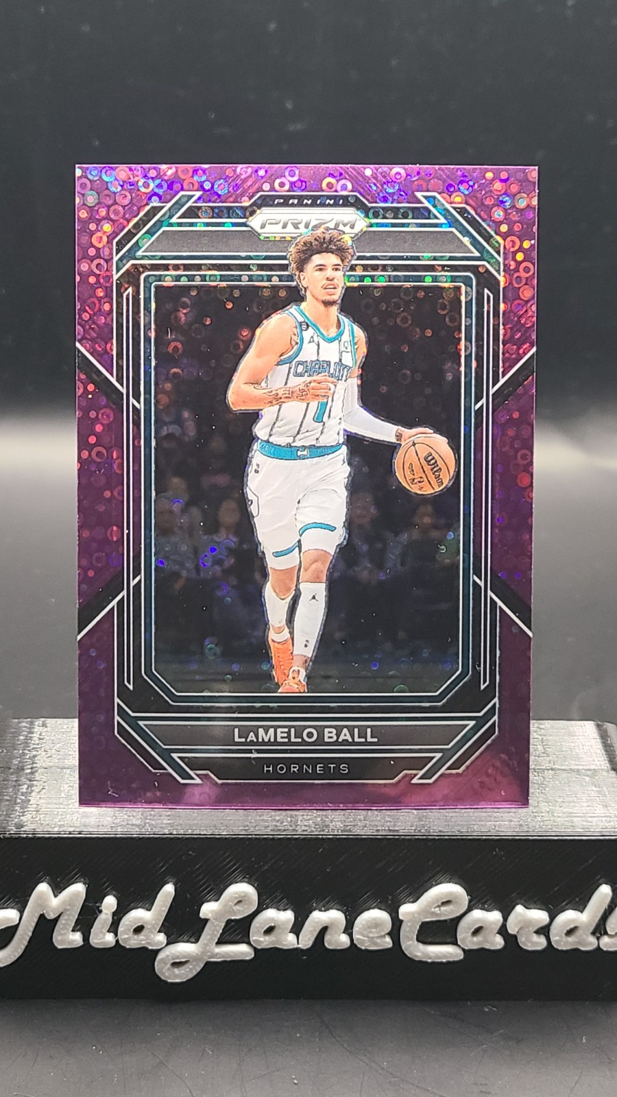 2022-23 Panini Prizm #150 LaMelo Ball Purple Fast Break Prizm /75