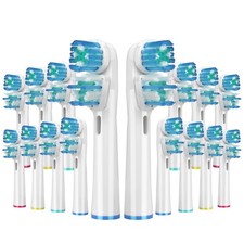 16 Pcs Double Heads Replacement Toothbrush Heads Compatible with Oral B Braun...