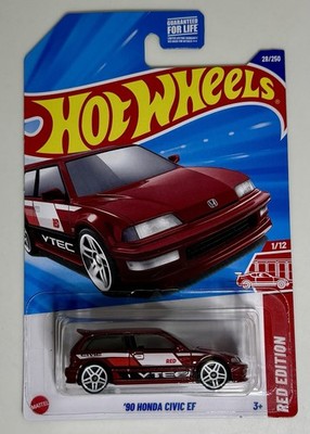 Hot Wheels Red Edition '90 Honda Civic EF Target Exclusive Brand New & Protector