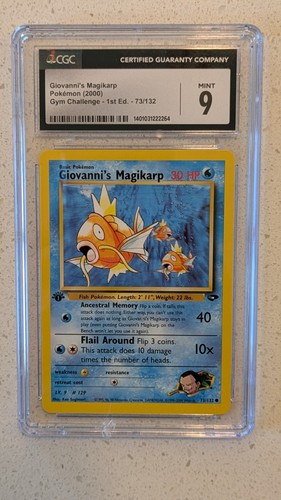 Giovanni's Magikarp (1st Edition) graded CGC 9 for sale on eBay
