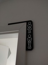 Dekoschild " WC" Kantendeko Neu Schwarz Weiß