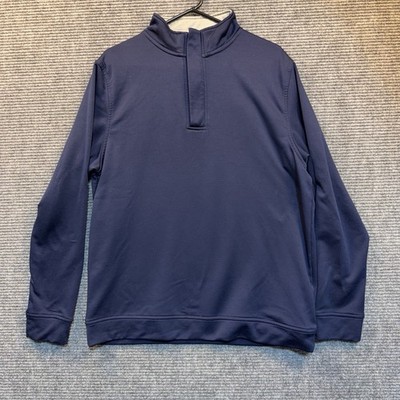 TailorByrd Performance 1/4 Zip Pullover Men's L Navy Blue Geo Print Active/Golf