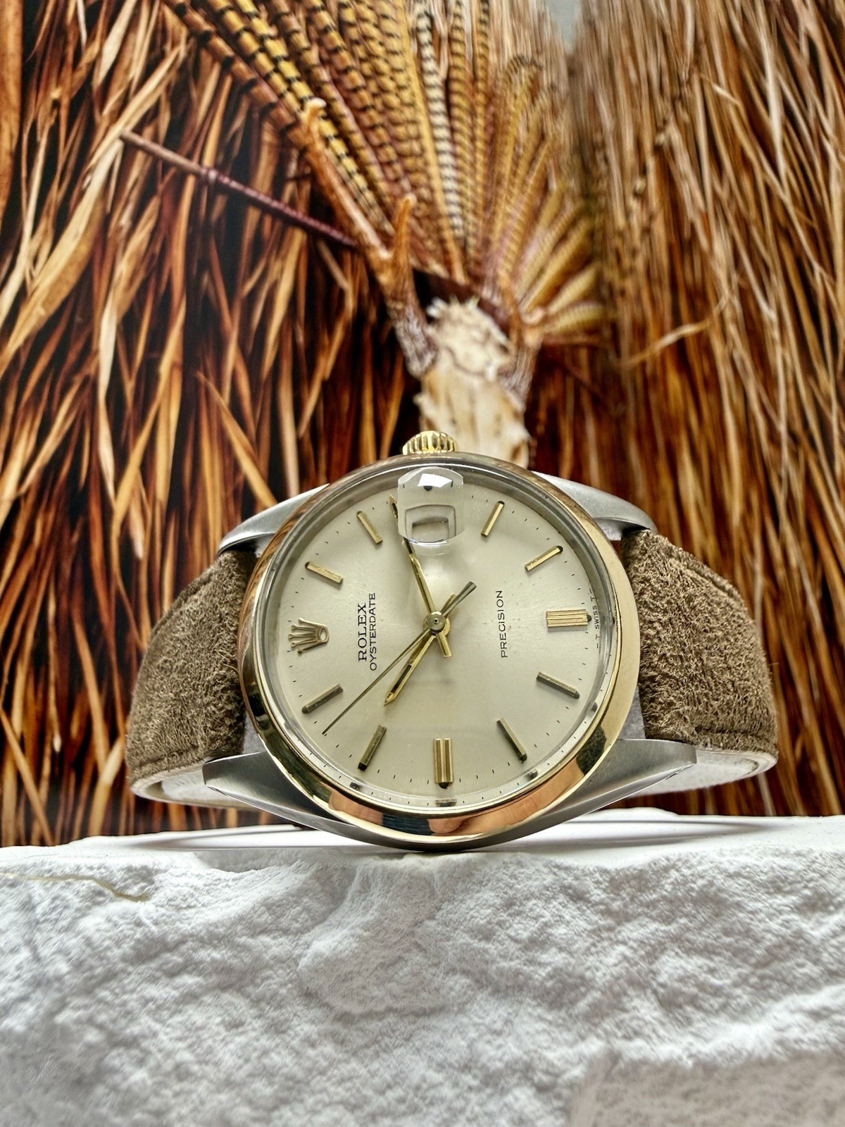 Rolex Oysterdate Precision Stainless Steel Gold