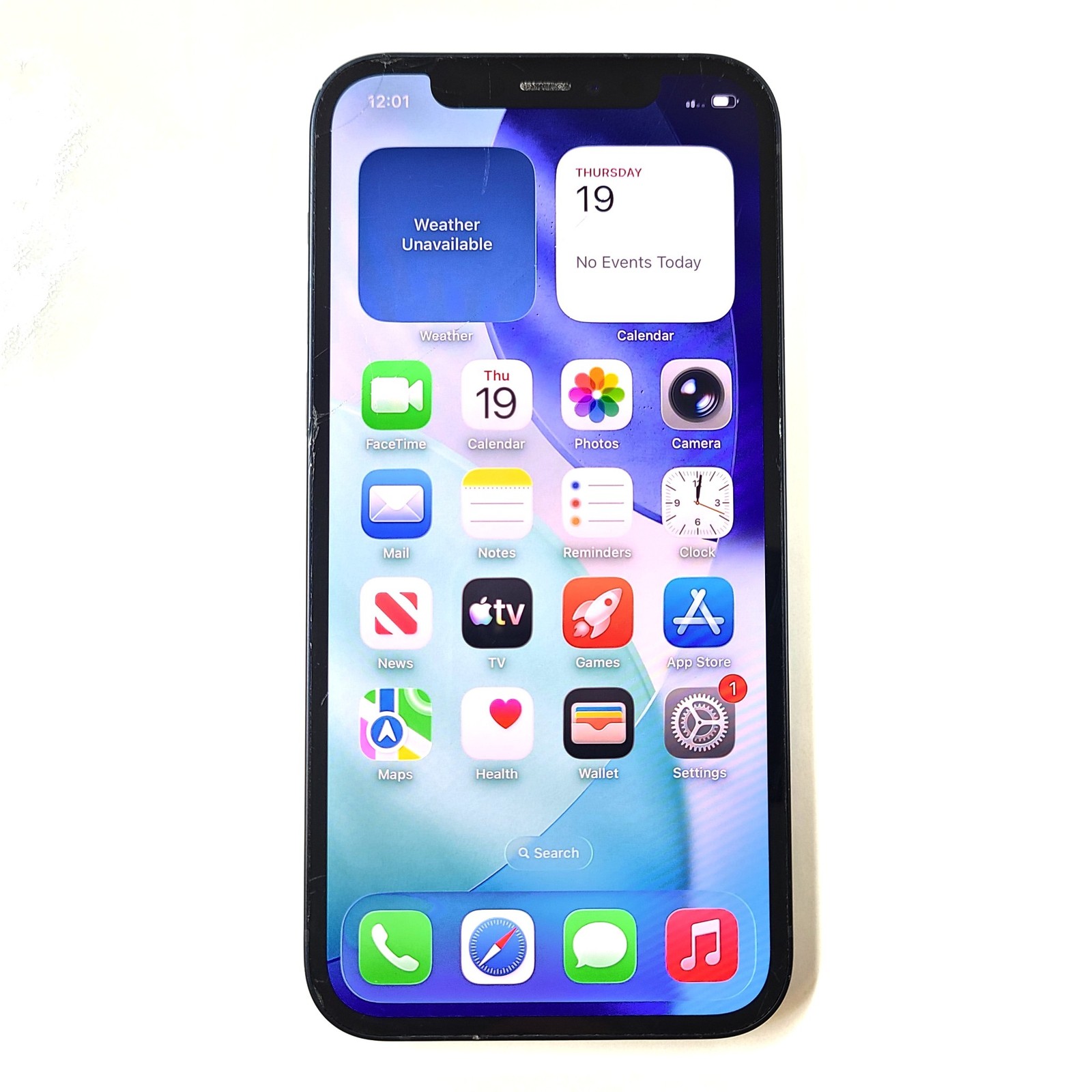 Apple iPhone 12 64 GB Black TracFone iOS Smartphone A2172 READ
