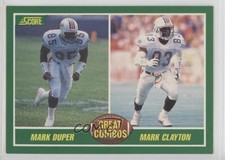 1989 Score Great Combos Mark Duper Mark Clayton #283 0y3