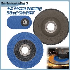 10x 115mm Ceramic Flap Sanding Discs Grinding Wheel 120 Grit High Performance 9.33 per disc
