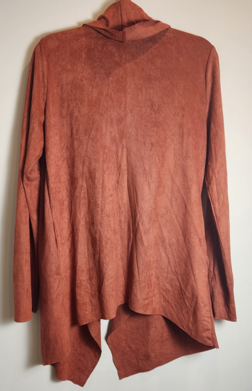 Flawless Rust Orange Draped Wrap Front Cardigan J… - image 6
