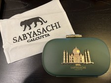 Sabyasachi Taj Mahal Clutch Bag Party Evening Formal Purse - FOREST GREEN SeeBox