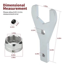 2004-2013 YFM350 for Yamaha Raptor 350 46mm Axle Nut Wrench Tool & Lock Nut Set