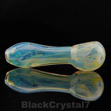 4" Handmade Ghost White Color Changing Spiral Tobacco Smoking Bowl Glass Pipes