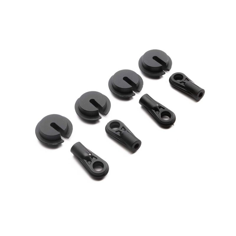 Axial AXI253004 SCX6 Shock Absorber and Spring Cup Set (4)