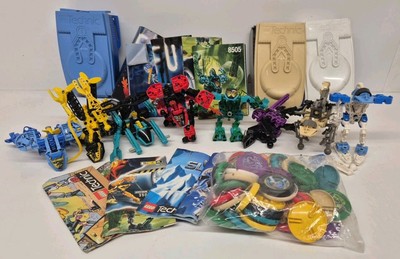 Lego Technic Slizer Throwbots 1999 Konvolut Set 8 mit 3 Hüllen & extra Scheiben