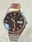 VTG 70s Seiko 6309 Beautiful Copper Metallic Dial Faceted Crystal.