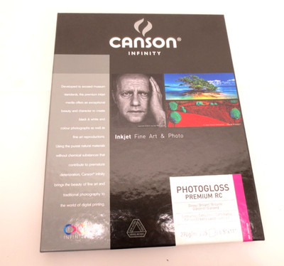 Canson Infinity Photogloss Premium RC Inkjet Photo Paper 270gsm 25 sheets 8.5x11