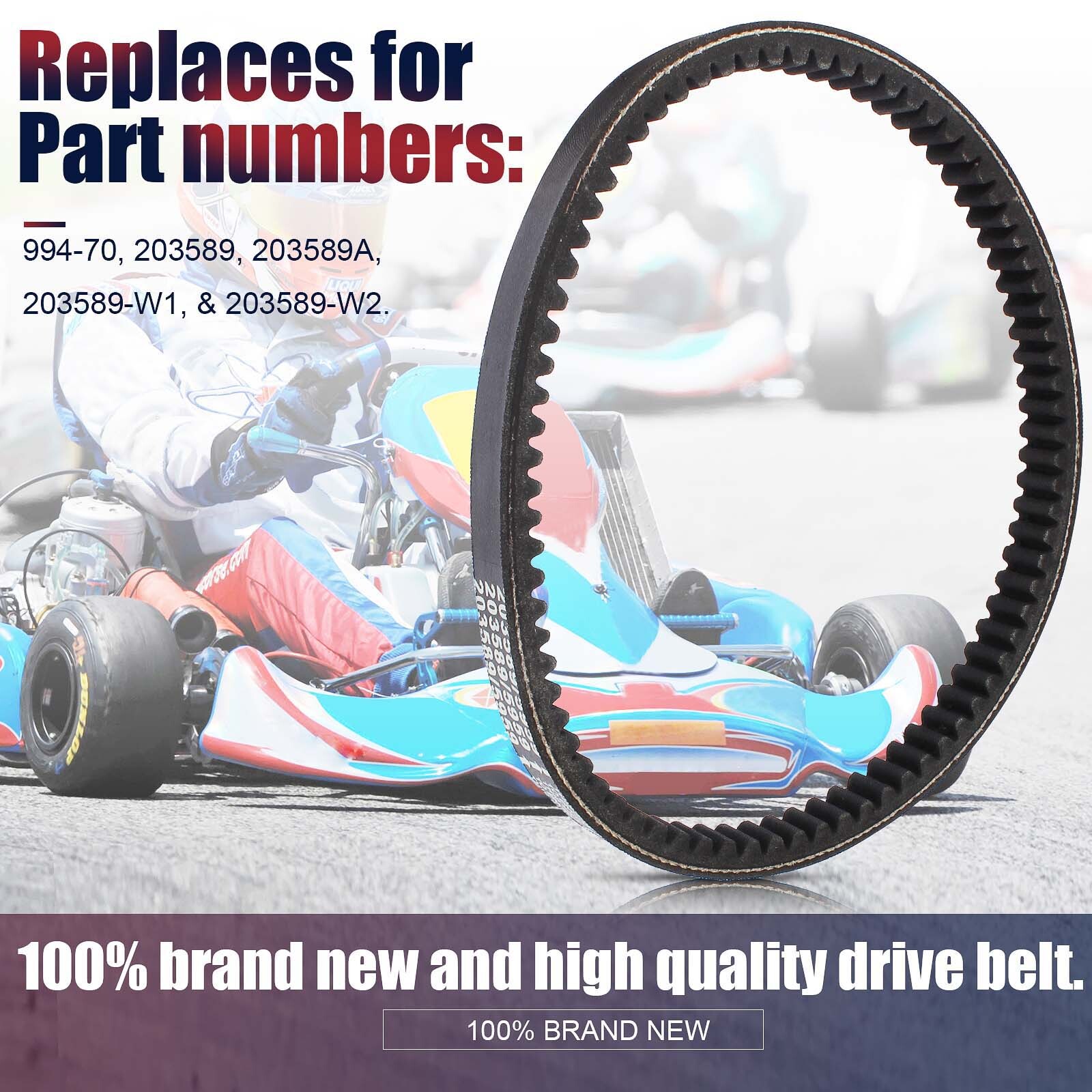 BLACKHORSE-RACING 3 Correas De Transmisión Go Kart Serie 30 Reemplazan, image size:1600x1600