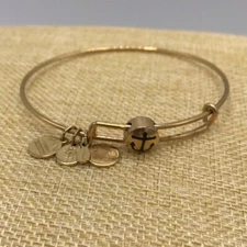 Alex and Ani Anchor Bead Gold-Tone Bracelet