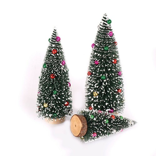 Desktop Decor Mini Christmas Tree Table Top Small Pine Tree Xmas Green Model DIY - Picture 8 of 15