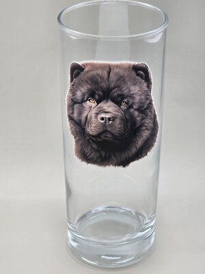 Black Chow Chow Hund Glas tolles Geschenk hochwertig. Hunderasse. 
