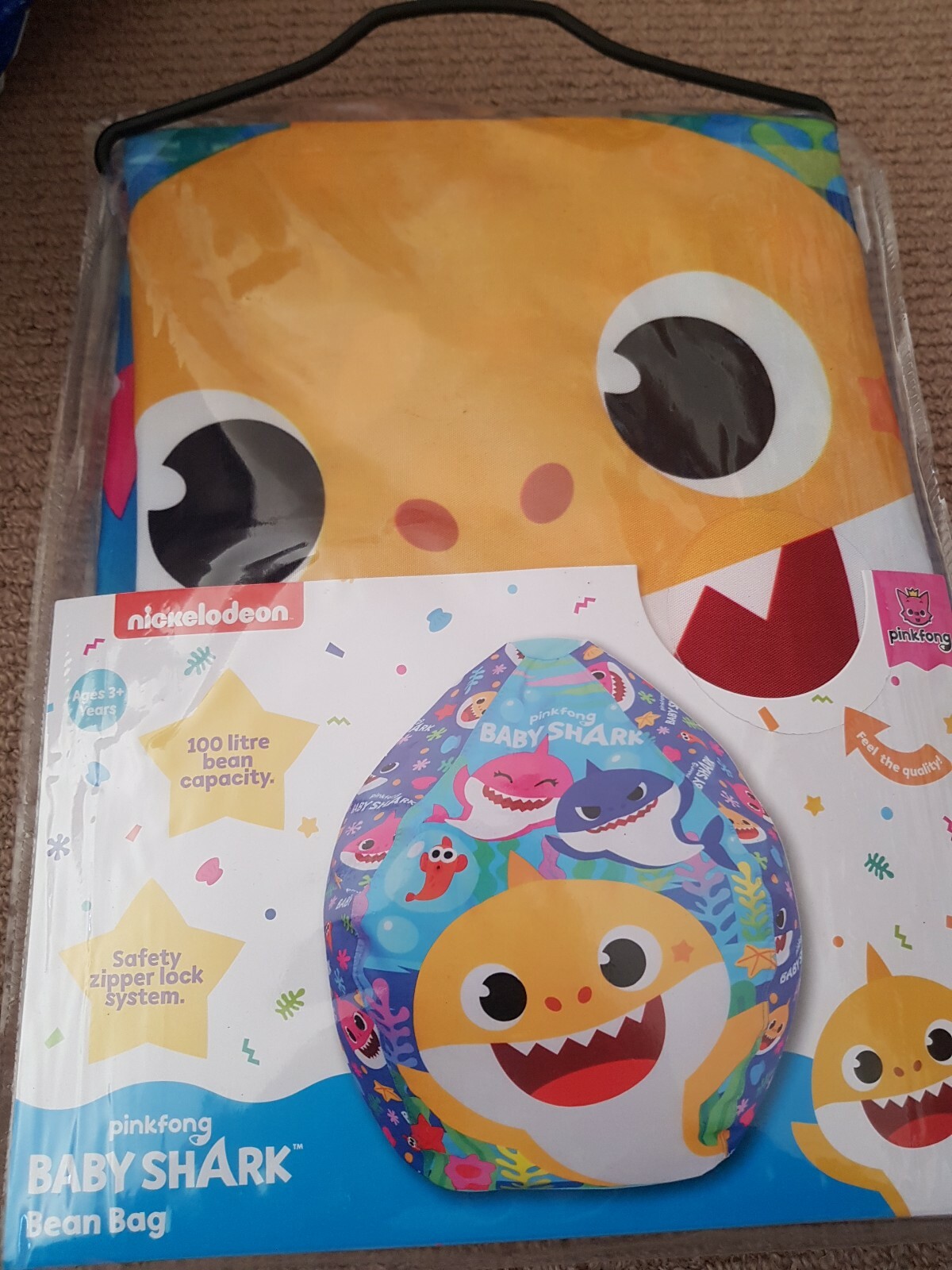 Baby Shark Bean Bag cover 100 litre capacity eBay