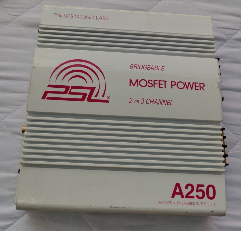 Old School Phillips Sound Labs A250 MOSFET BRIDGEABLE CAR AMP